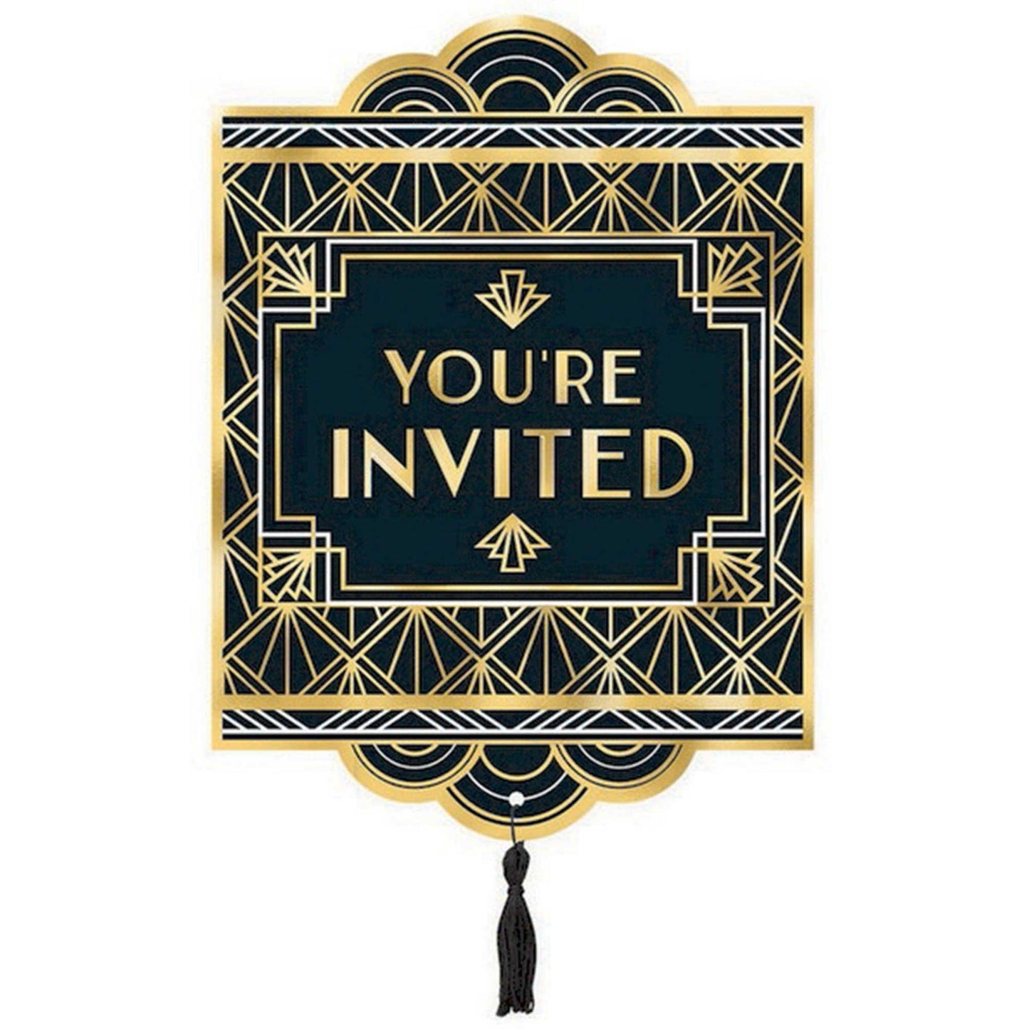 Glitz & Glam Jumbo Deluxe Invitations Foil Hot Stamped