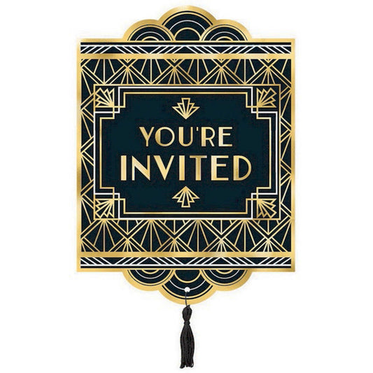 Glitz & Glam Jumbo Deluxe Invitations Foil Hot Stamped