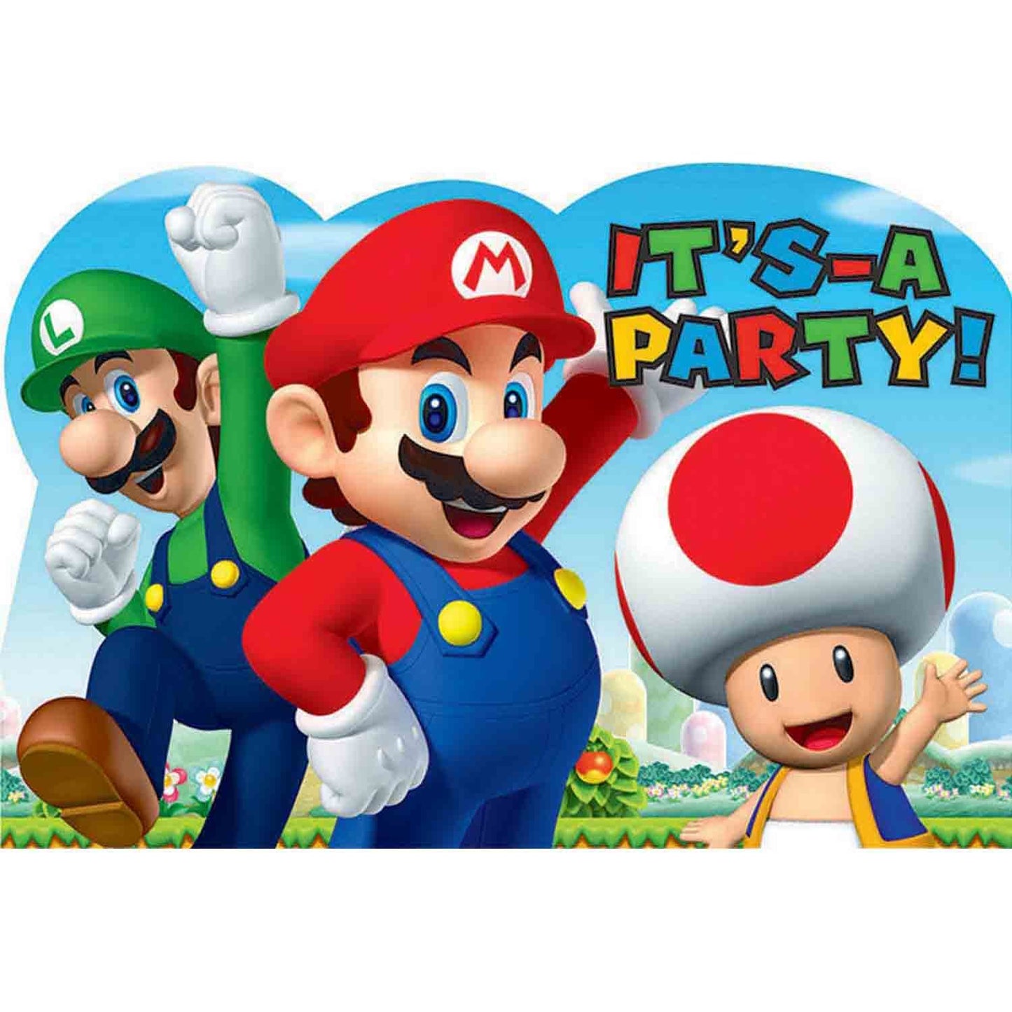 Super Mario Brothers Postcard Invitations