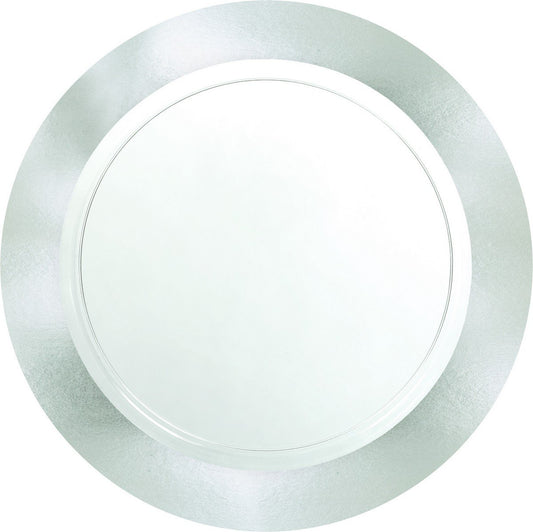 Premium Plastic Plates 25cm Clear with Silver Border