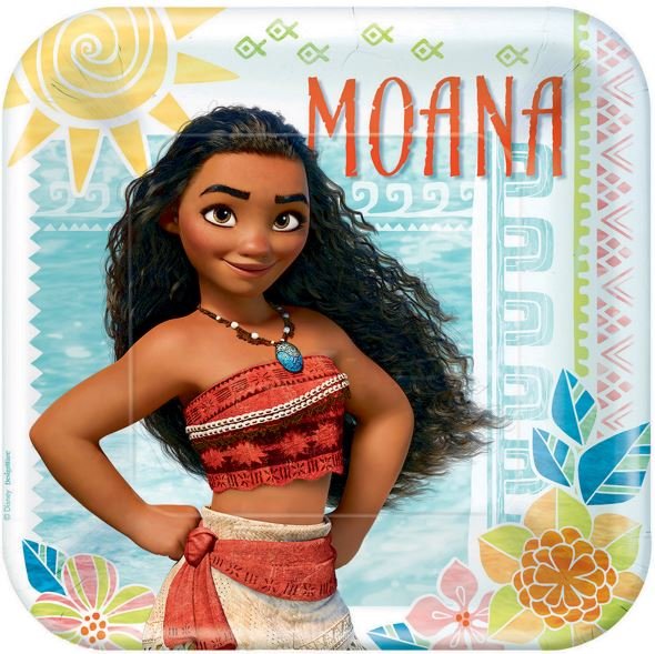 Moana 23cm Square Paper Plates