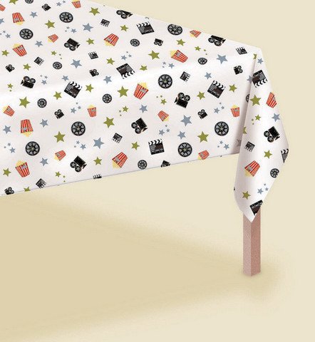 Hollywood Popcorn Tablecover Plastic