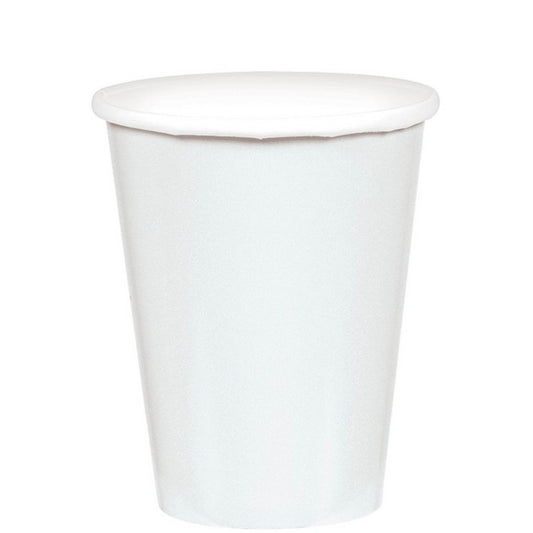 266ml Cups Paper - Frosty White (Pack of 20)