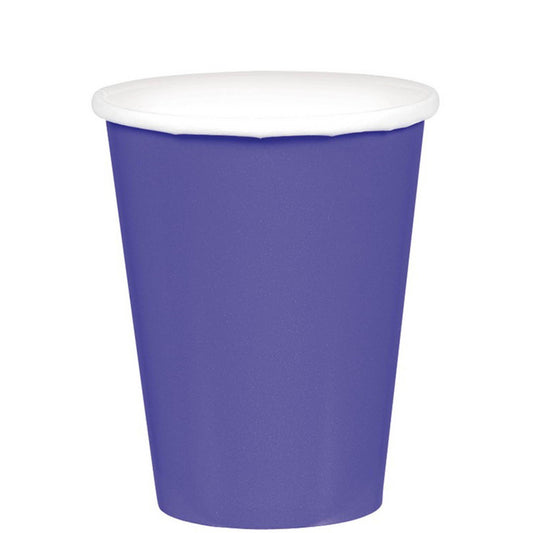 266ml Cups Paper - New Purple (Pack of 20)