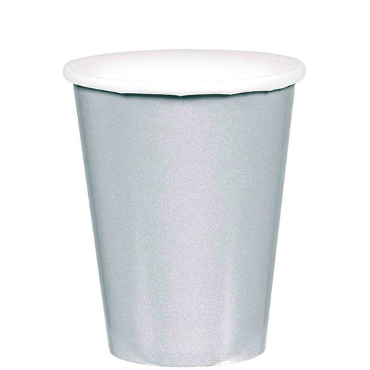 266ml Cups Paper - Silver (Pack of 20)