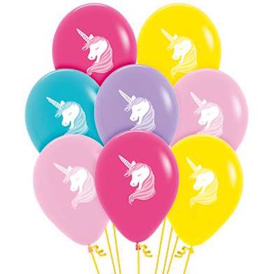 Sempertex 30cm Unicorns Fashion Assorted Latex Balloons, 12PK