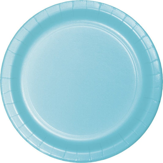 Pastel Blue Dinner Plates Paper 23cm