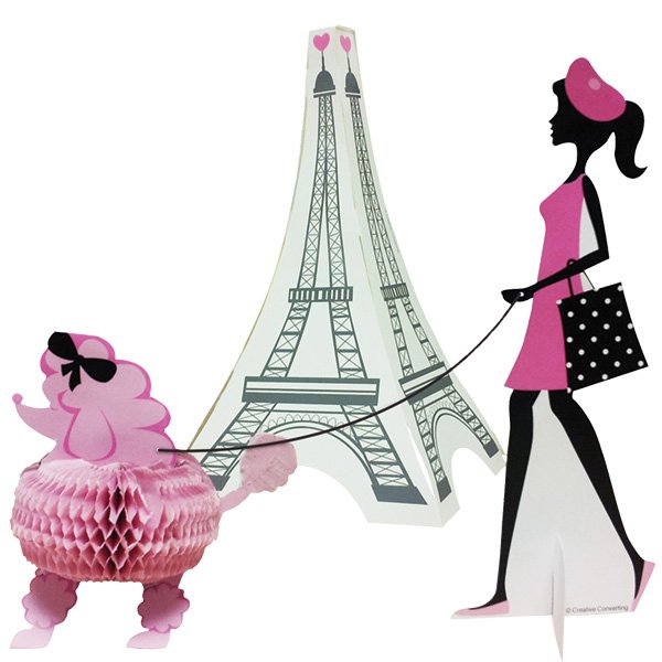 Party in Paris Centrepiece 3D Stand-Up Set