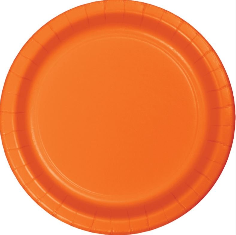 Sunkissed Orange Lunch Plates Paper 18cm