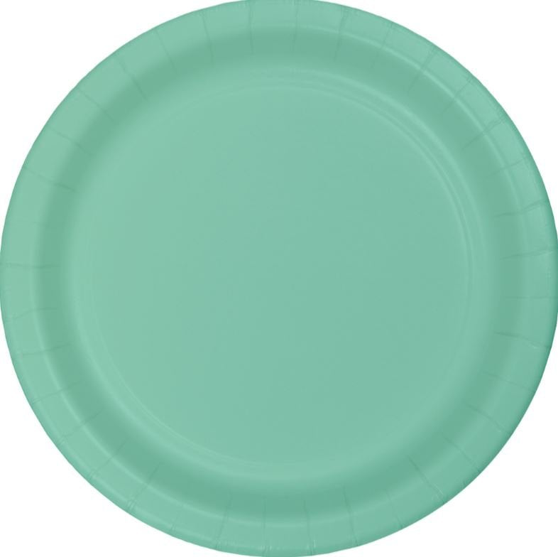 Fresh Mint Green Lunch Plates Paper 18cm