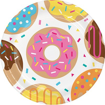 Donut Time Dinner Plates Paper 22cm