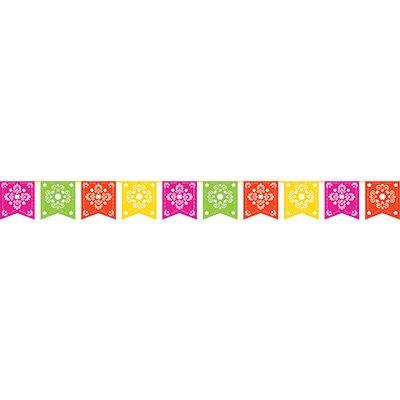 Serape Picado Fiesta Flag Banner 25cm x 2.7m