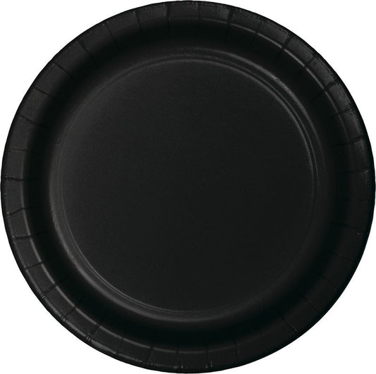 Black Velvet Dinner Plates Paper 23cm