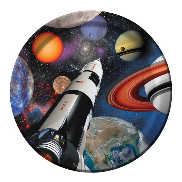 Space Blast Dinner Plates Paper 22cm