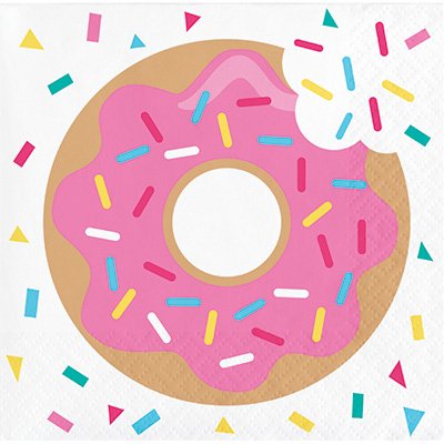 Donut Time Beverage Napkins (Pack of 16)