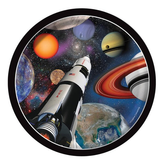 Space Blast Lunch Plates Paper 18cm