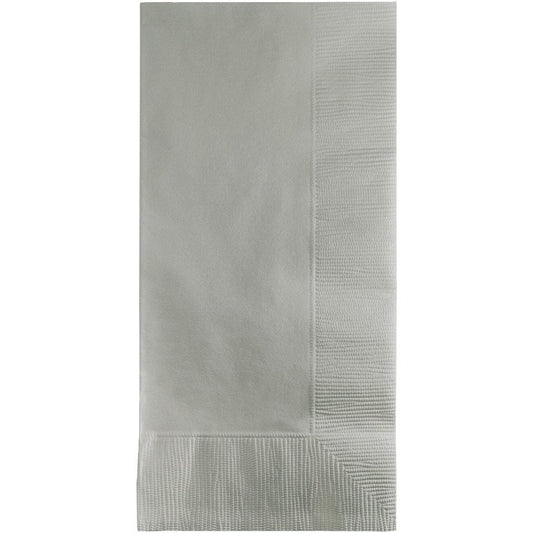 Shimmering Silver Dinner Napkins