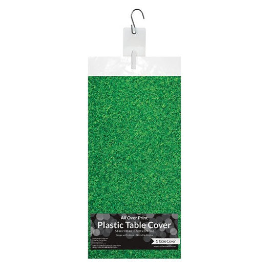 Soccer Fanatic Tablecover Grass Plastic All Over Print 137cm x 274cm