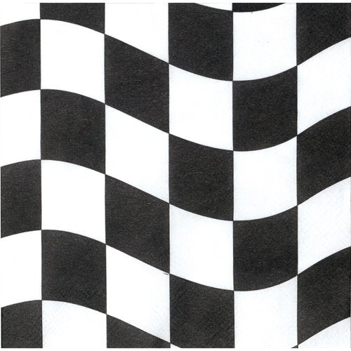 Black & White Check Lunch Napkins