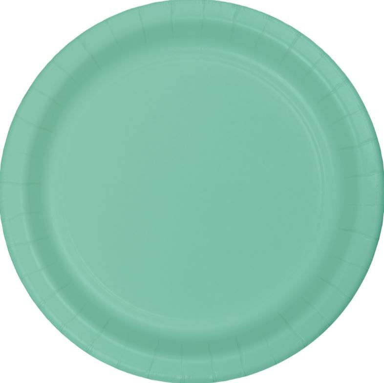 Fresh Mint Green Banquet Plates Paper 26cm