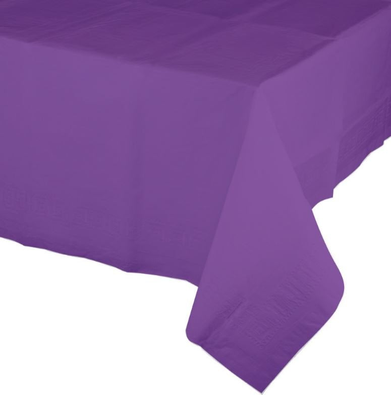 Amethyst Purple Tablecover Tissue & Plastic Back 137cm x 274cm