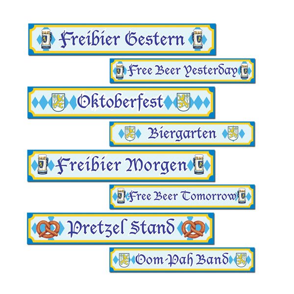 Oktoberfest Sign Cutouts