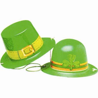 Mini Plastic Hats St Patrick's Day Assorted Designs