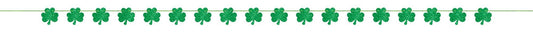 St Patrick's Day Shamrocks Glittered Banner