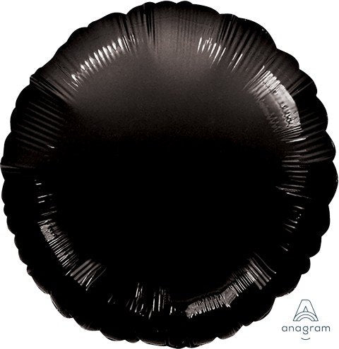 45cm Standard Circle Black Balloon