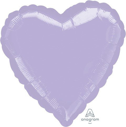 45cm Standard Heart HX Metallic Pearl Pastel Lilac