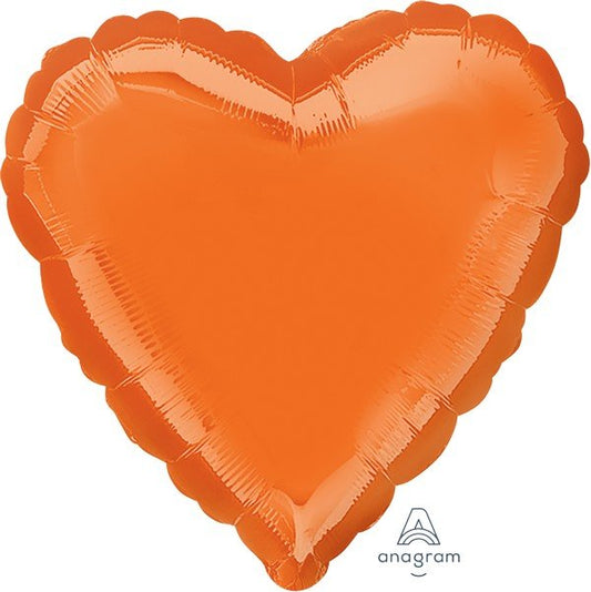 45cm Standard Heart HX Metallic Orange