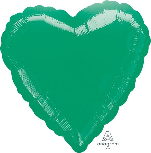 45cm Standard Heart HX Metallic Green