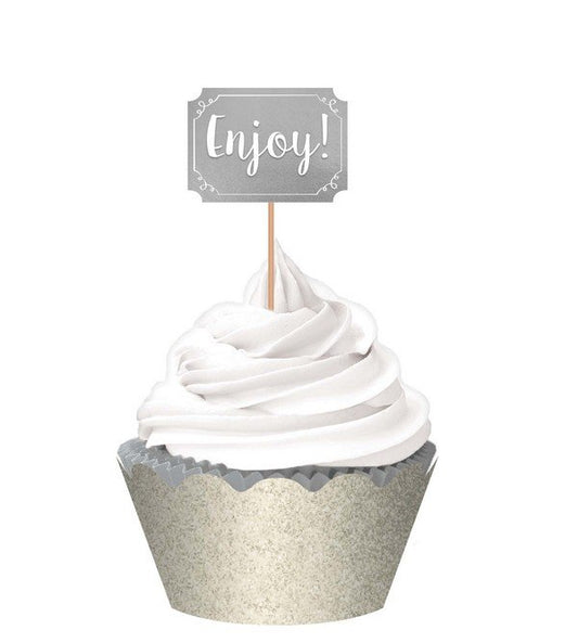 Cupcake Kit Silver - Foil Hot Stamp & Glitter