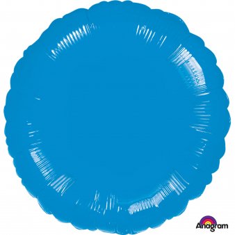 45cm Standard Circle Metallic Blue Balloon