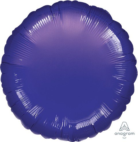 45cm Standard Circle Metallic Purple Balloon