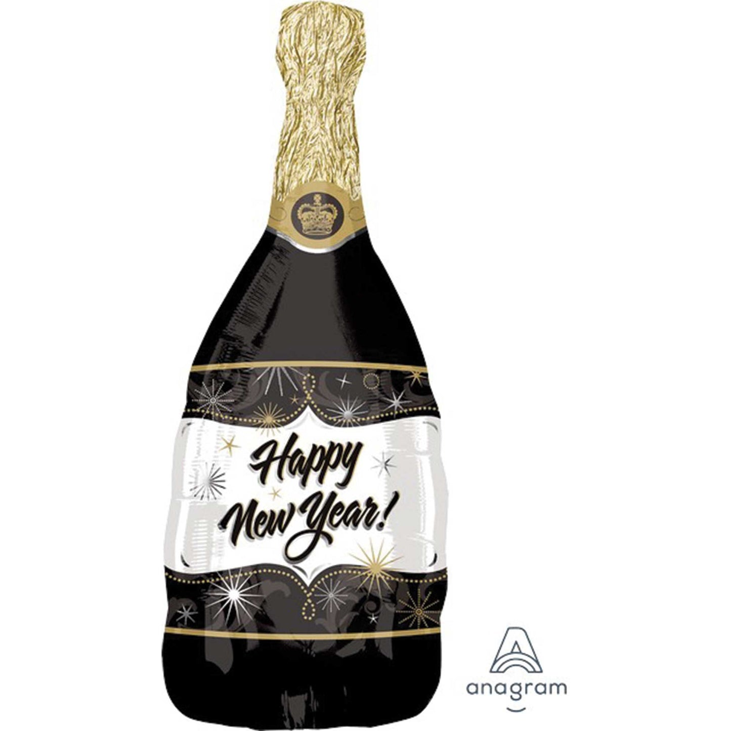 SuperShape Champagne Bottle Happy New Year