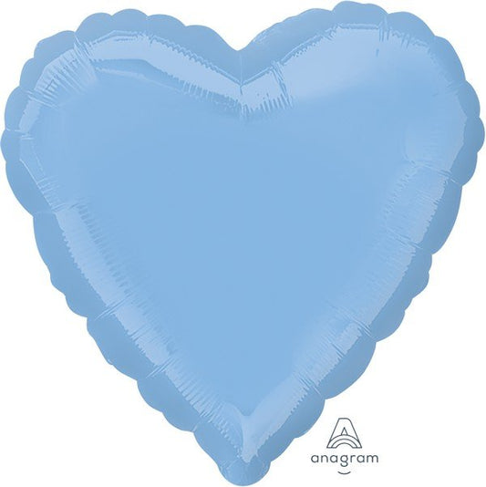 45cm Standard Heart Pastel Blue Balloon