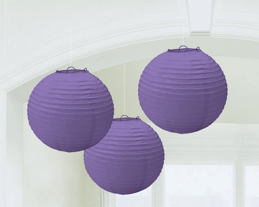 Round Paper Lanterns - New Purple