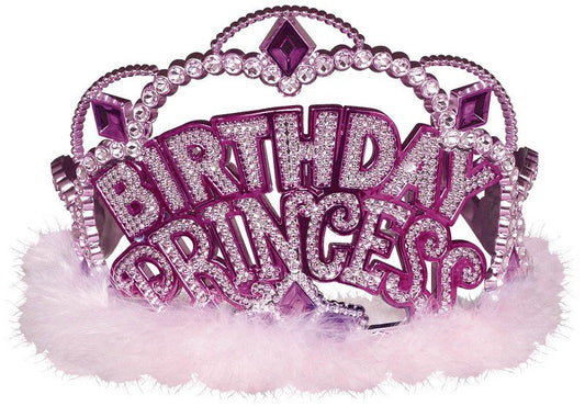 Birthday Princess Tiara with Marabou Feathers