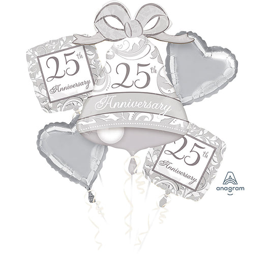 Bouquet Silver Scroll 25th Anniversary