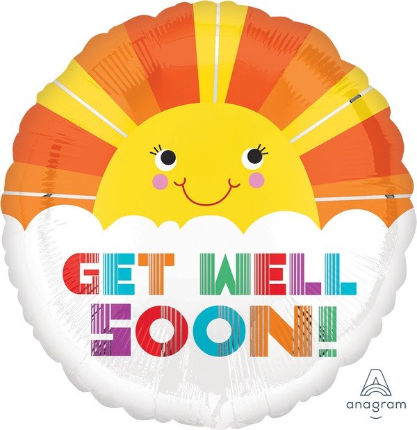 45cm Standard HX Get Well Soon Smiley Sunshine