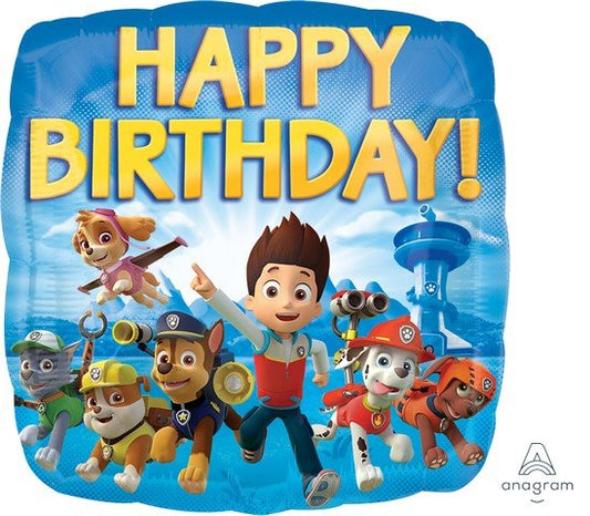 45cm Standard Paw Patrol Happy Birthday Balloon