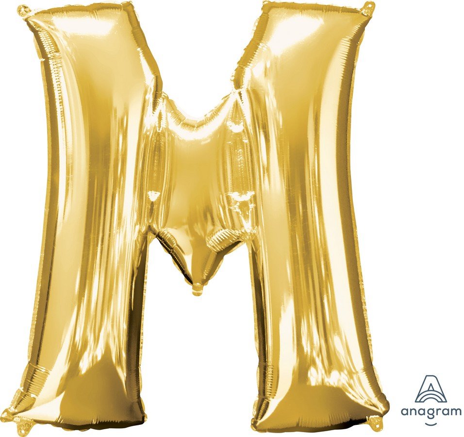 SuperShape Letter M Gold