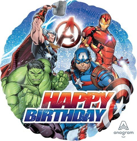 45cm Standard HX Avengers Happy Birthday