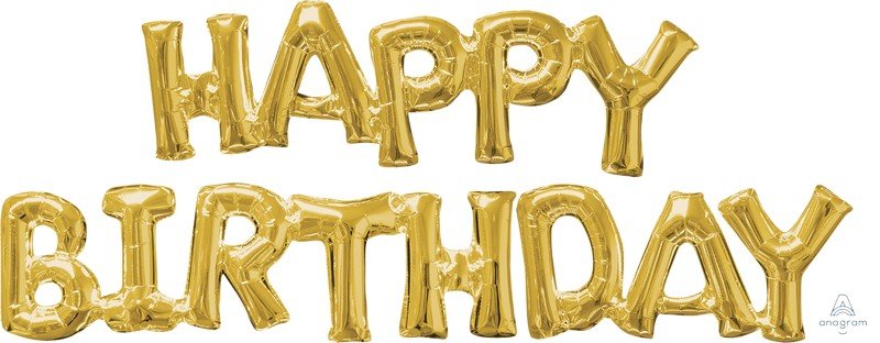 CI: Phrases HAPPY BIRTHDAY Gold