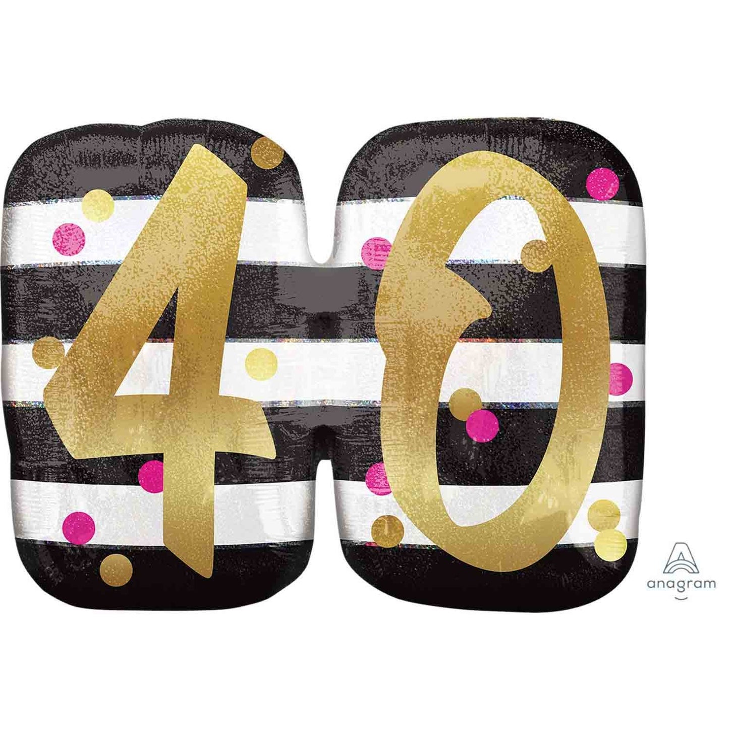 SuperShape Holographic Pink & Gold Milestone 40