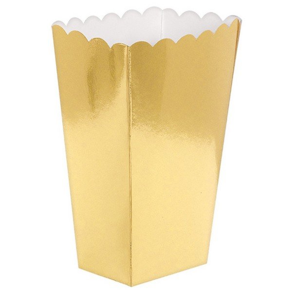 Popcorn Favor Boxes Small Gold