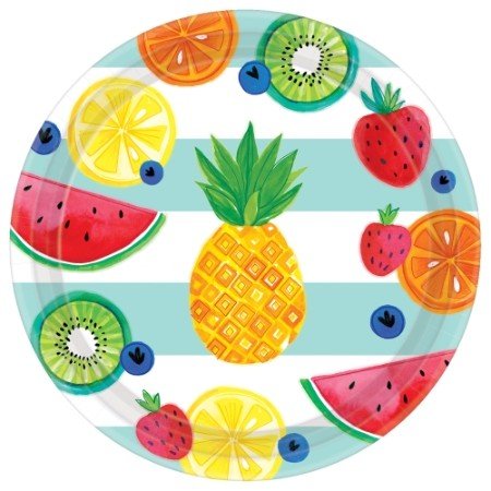 Hello Summer 26cm Round Paper Plates