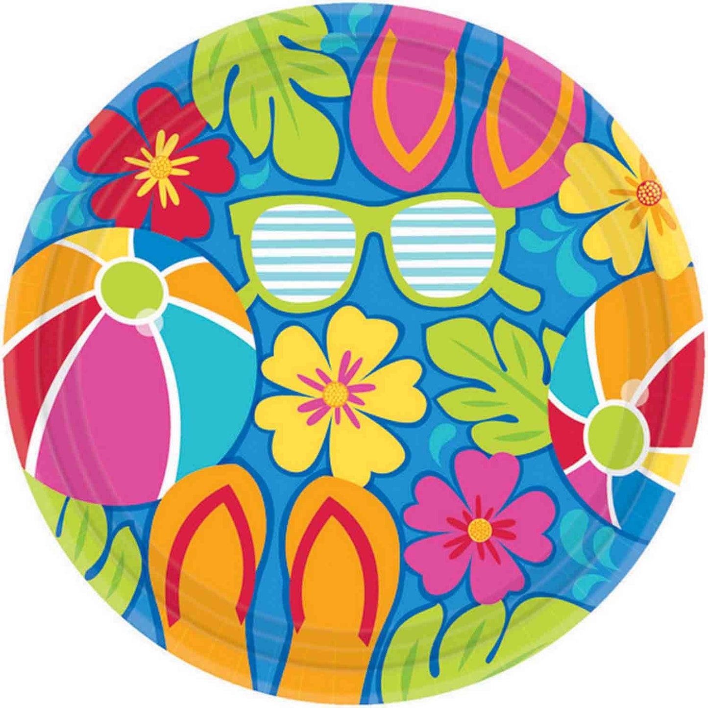 Summer Splash 17cm Round Paper Plates