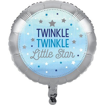 45cm One Little Star Boy Twinkle Twinkle Little Star Foil Balloon